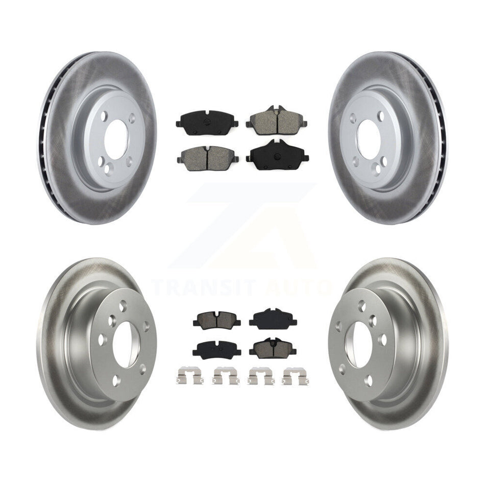 Front Rear Coated Disc Brake Rotors And Semi-Metallic Pads Kit For 2015 Mini Cooper 2.0L 1.5L With 280mm Diameter Rotor 4 Lug Wheels KGS-101963