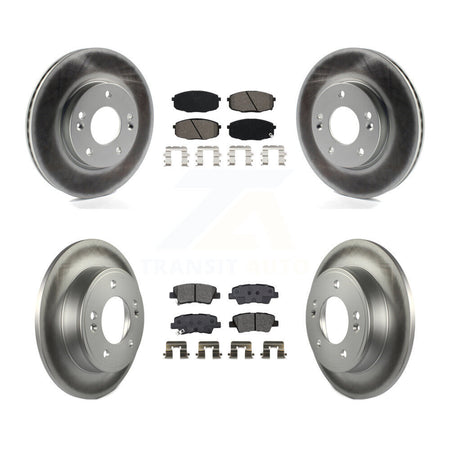 Front Rear Coat Brake Rotor Semi-Metallic Pad Kit For Kia Hyundai Forte Kona Soul Elantra KGS-101968
