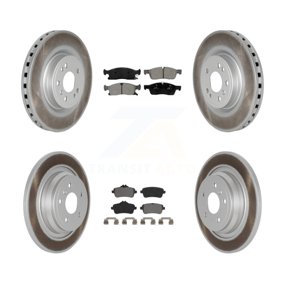 Front Rear Coated Disc Brake Rotors And Semi-Metallic Pads Kit For Mercedes-Benz ML350 GLE350 ML250 GLE300d KGS-101976