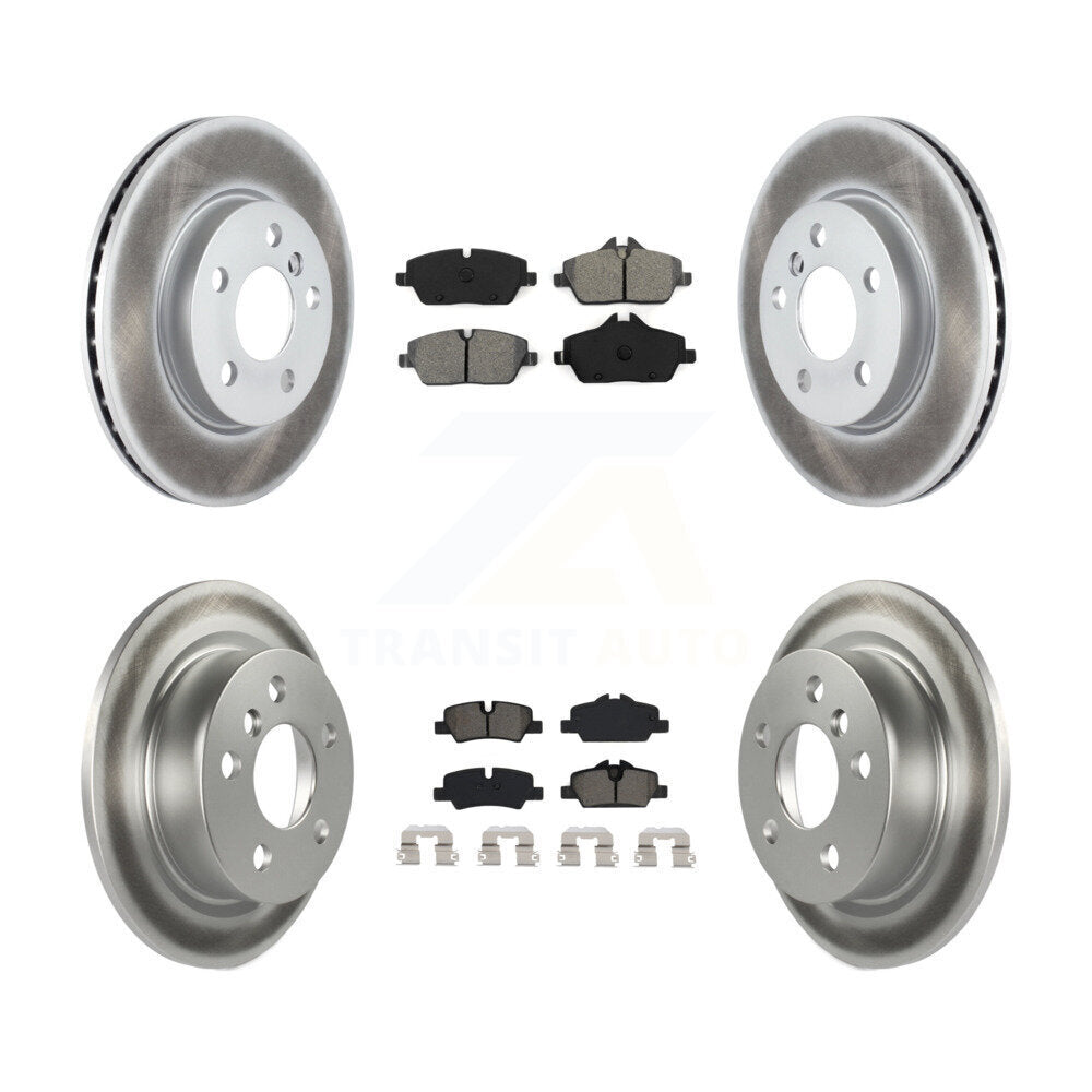 Front Rear Coated Disc Brake Rotors And Semi-Metallic Pads Kit For Mini Cooper KGS-101997