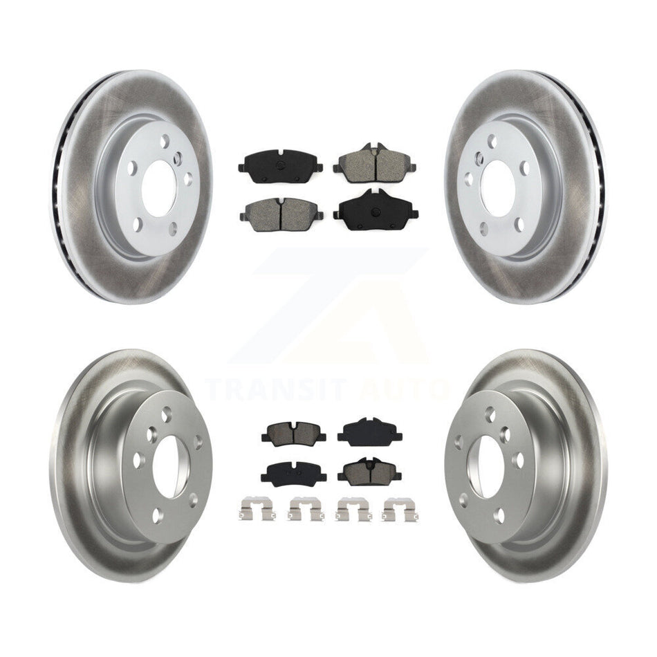 Front Rear Coated Disc Brake Rotors And Semi-Metallic Pads Kit For Mini Cooper KGS-101997