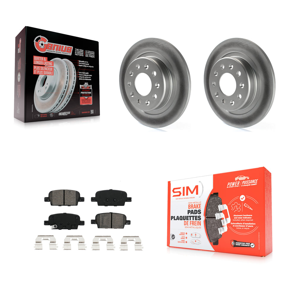 Rear Coated Disc Brake Rotors And Semi-Metallic Pads Kit For Chevrolet Malibu KGS-102008