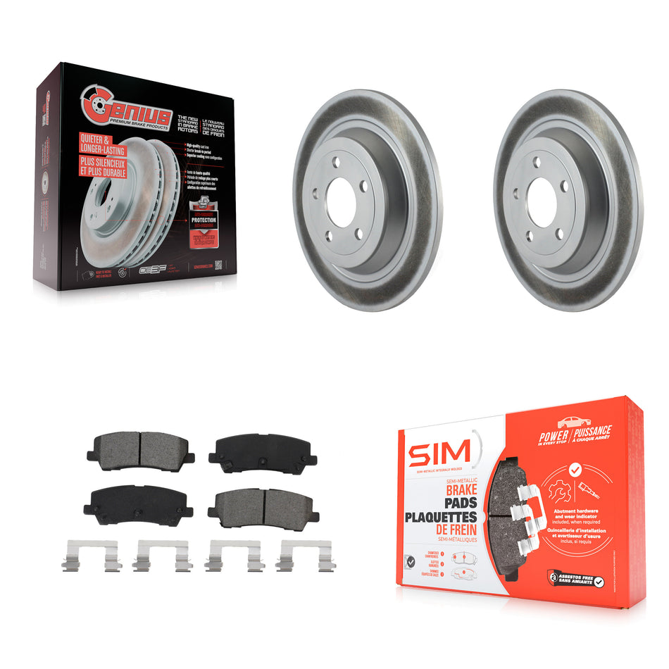 Rear Coated Disc Brake Rotors And Semi-Metallic Pads Kit For Ford Mustang KGS-102012