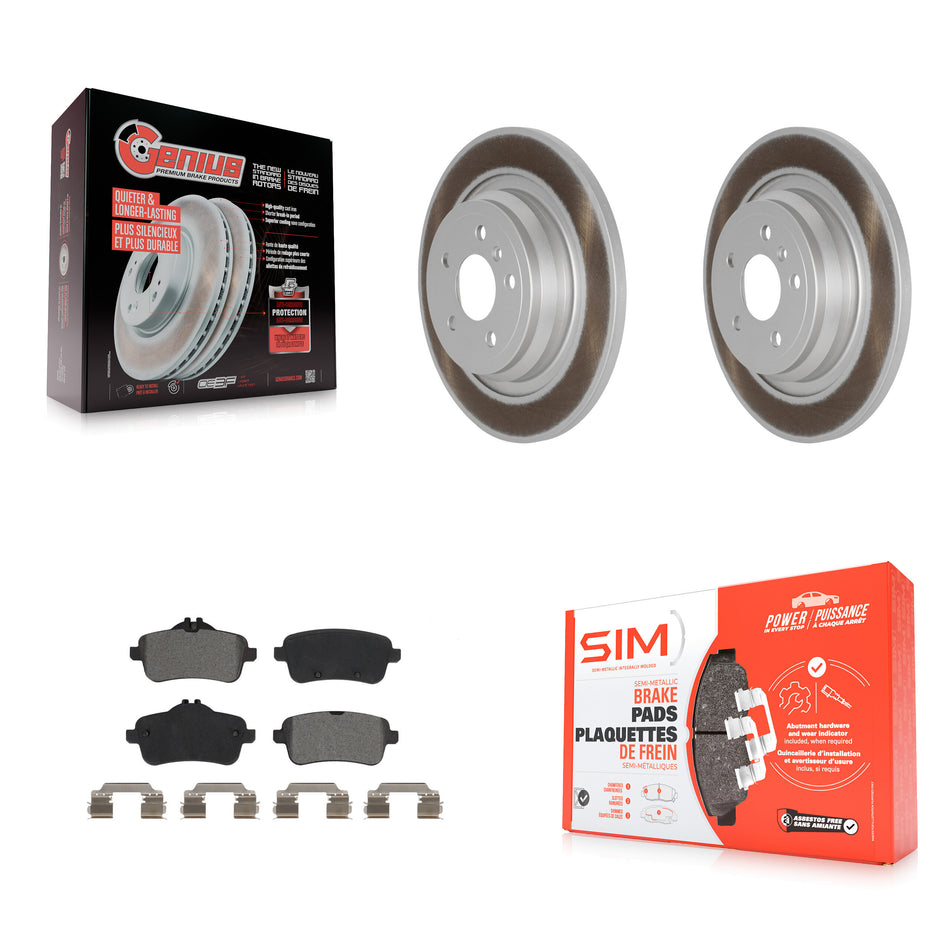 Rear Coated Disc Brake Rotors And Semi-Metallic Pads Kit For Mercedes-Benz ML350 GLE350 ML250 GLE300d KGS-102018