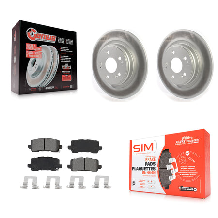 Rear Coated Disc Brake Rotors And Semi-Metallic Pads Kit For 2017-2020 Acura MDX KGS-102028