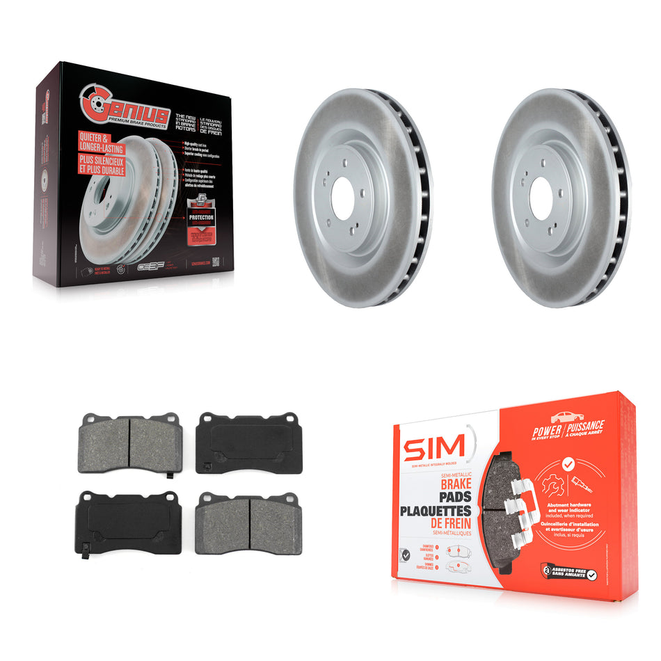 Front Coated Disc Brake Rotors And Semi-Metallic Pads Kit For Mitsubishi Lancer KGS-102130