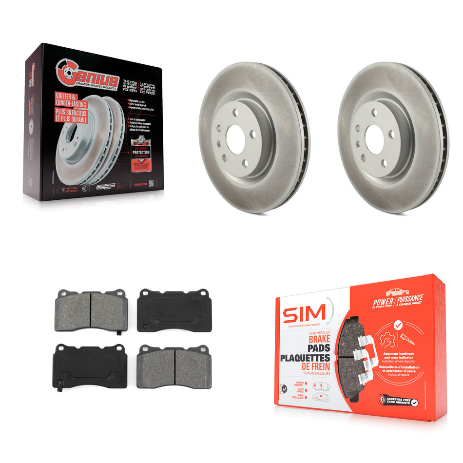 Front Coated Disc Brake Rotors And Semi-Metallic Pads Kit For Cadillac XTS Buick Regal KGS-102133