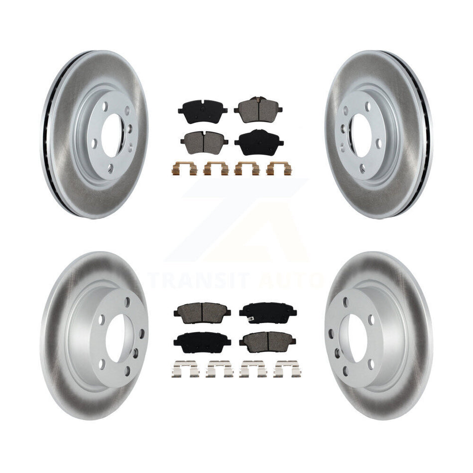 Front Rear Coated Disc Brake Rotors And Semi-Metallic Pads Kit For Mini Cooper Countryman Paceman KGS-102139