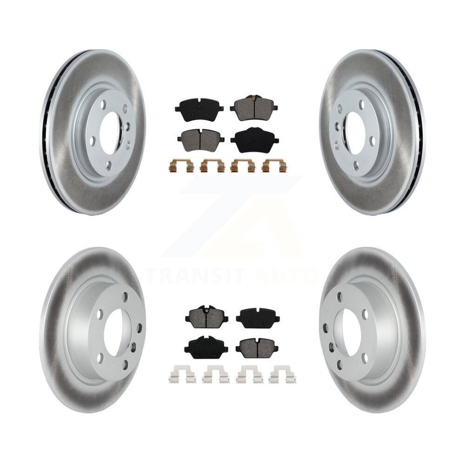Front Rear Coated Disc Brake Rotors And Semi-Metallic Pads Kit For Mini Cooper Countryman Paceman KGS-102141