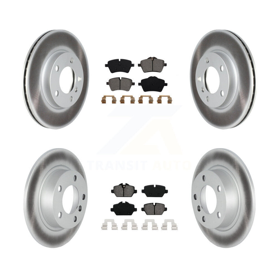 Front Rear Coated Disc Brake Rotors And Semi-Metallic Pads Kit For Mini Cooper Countryman Paceman KGS-102142