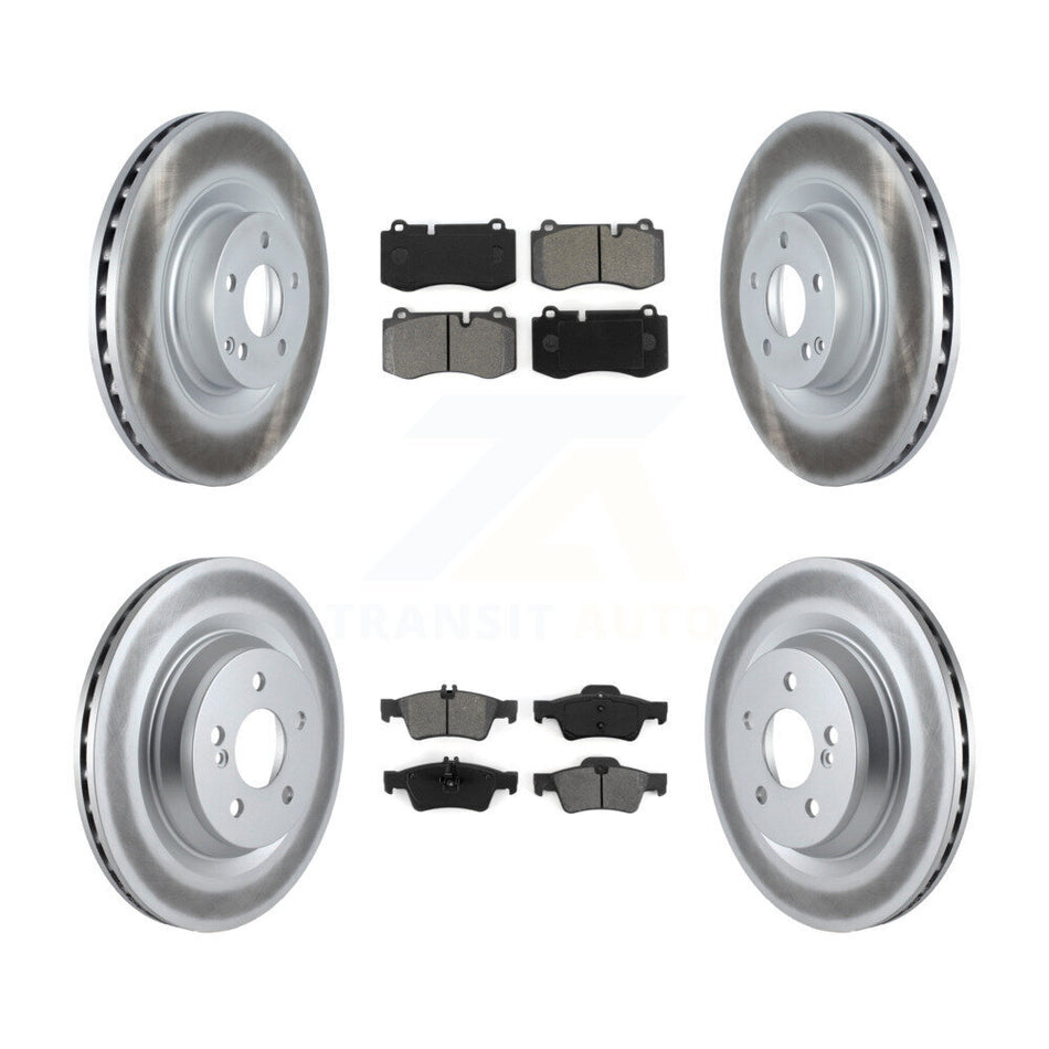 Front Rear Coated Disc Brake Rotors And Semi-Metallic Pads Kit For Mercedes-Benz S550 SL550 S600 CL550 S400 S350 CL600 S450 KGS-102144