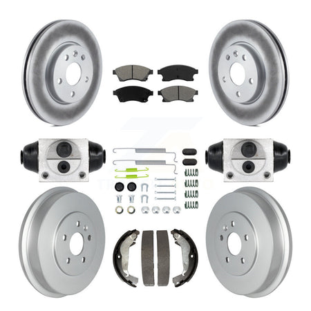 Front Rear Coat Brake Rotors Semi-Metallic Pad Drum Kit (9Pc) For Chevrolet Cruze Limited KGS-102158