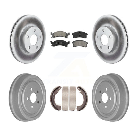 Front Rear Coated Disc Brake Rotors Semi-Metallic Pad And Drum Kit For Chevrolet Cavalier KGS-102212