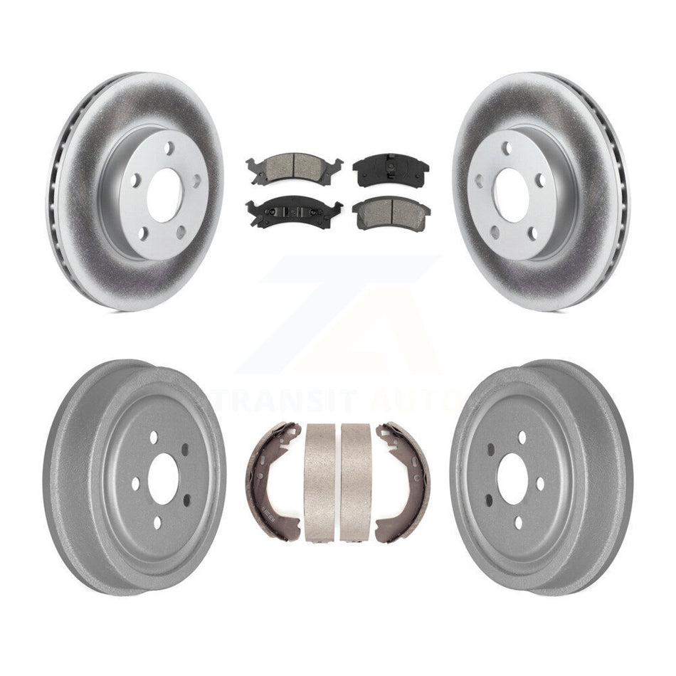 Front Rear Coated Disc Brake Rotors Semi-Metallic Pad And Drum Kit For Chevrolet Cavalier KGS-102212