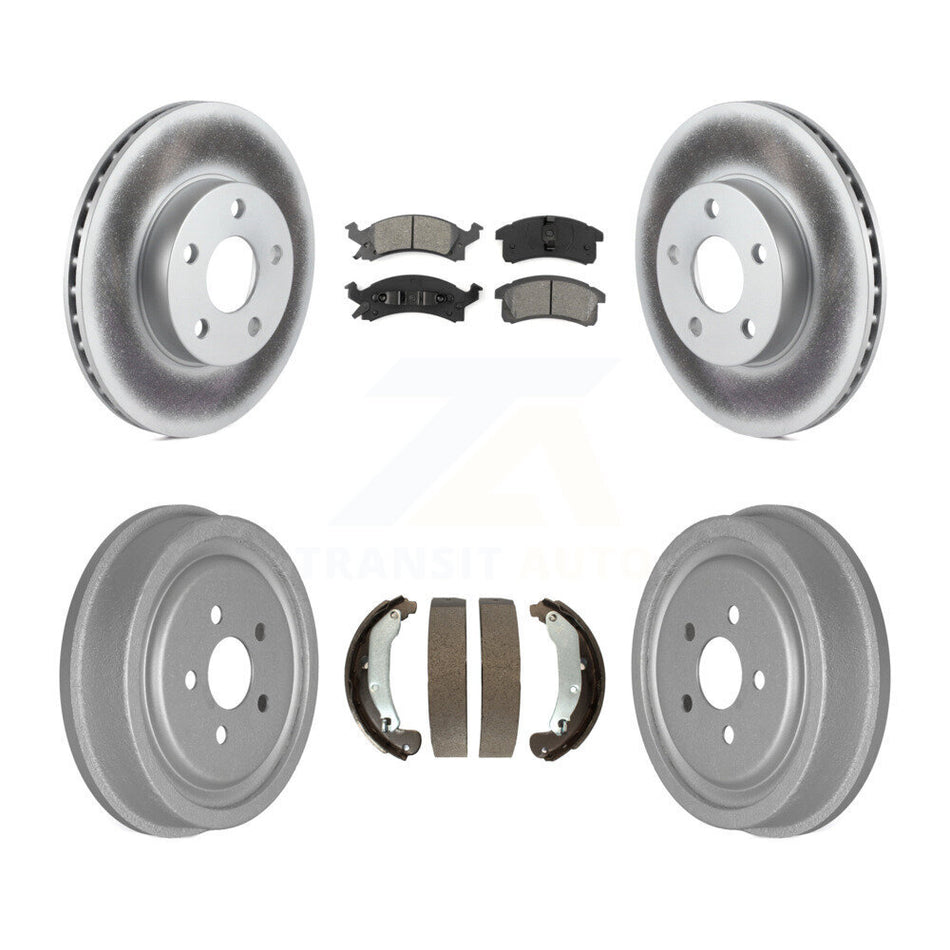 Front Rear Coat Disc Brake Rotor Semi-Metallic Pad Drum Kit For Pontiac Sunfire Chevrolet KGS-102213
