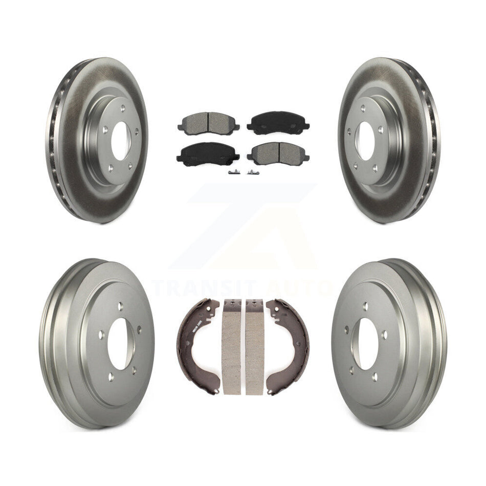 Front Rear Coated Disc Brake Rotors Semi-Metallic Pads And Drum Kit For Jeep Patriot Compass Dodge Caliber Chrysler Sebring Avenger KGS-102214