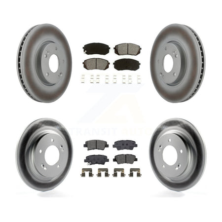 Front Rear Coated Disc Brake Rotors And Semi-Metallic Pads Kit For Kia Soul EV KGS-102275