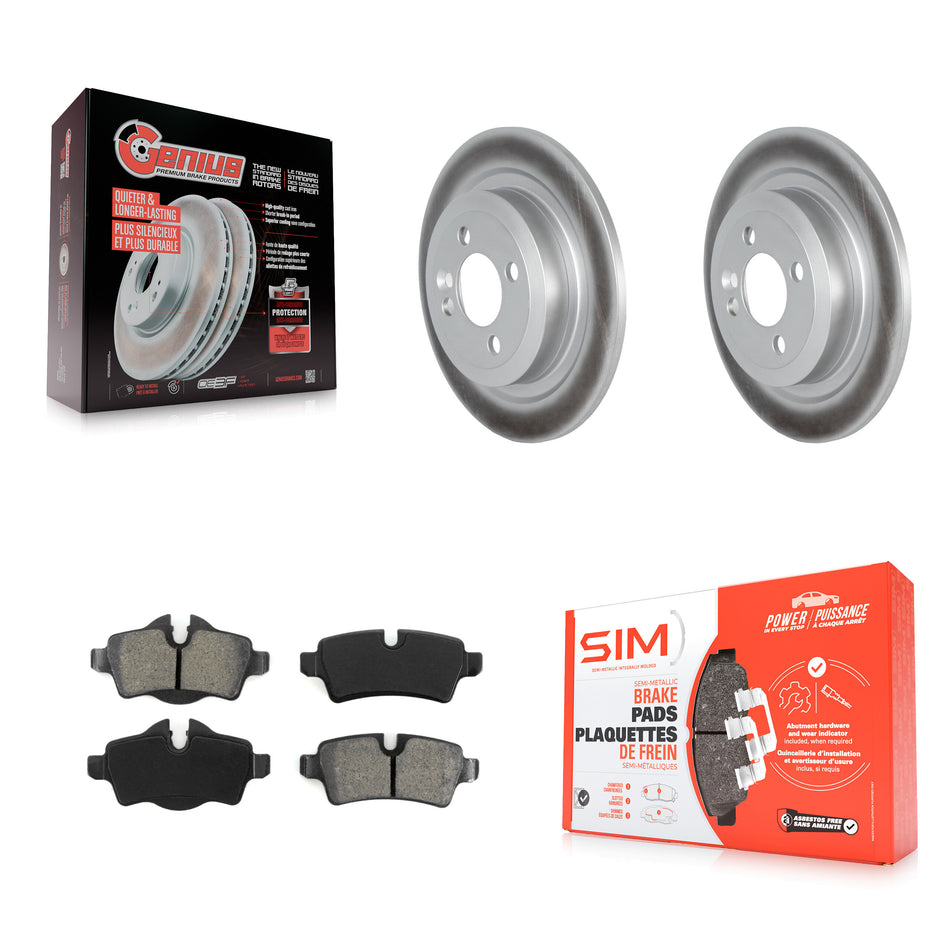 Rear Coated Disc Brake Rotors And Semi-Metallic Pads Kit For Mini Cooper KGS-102299