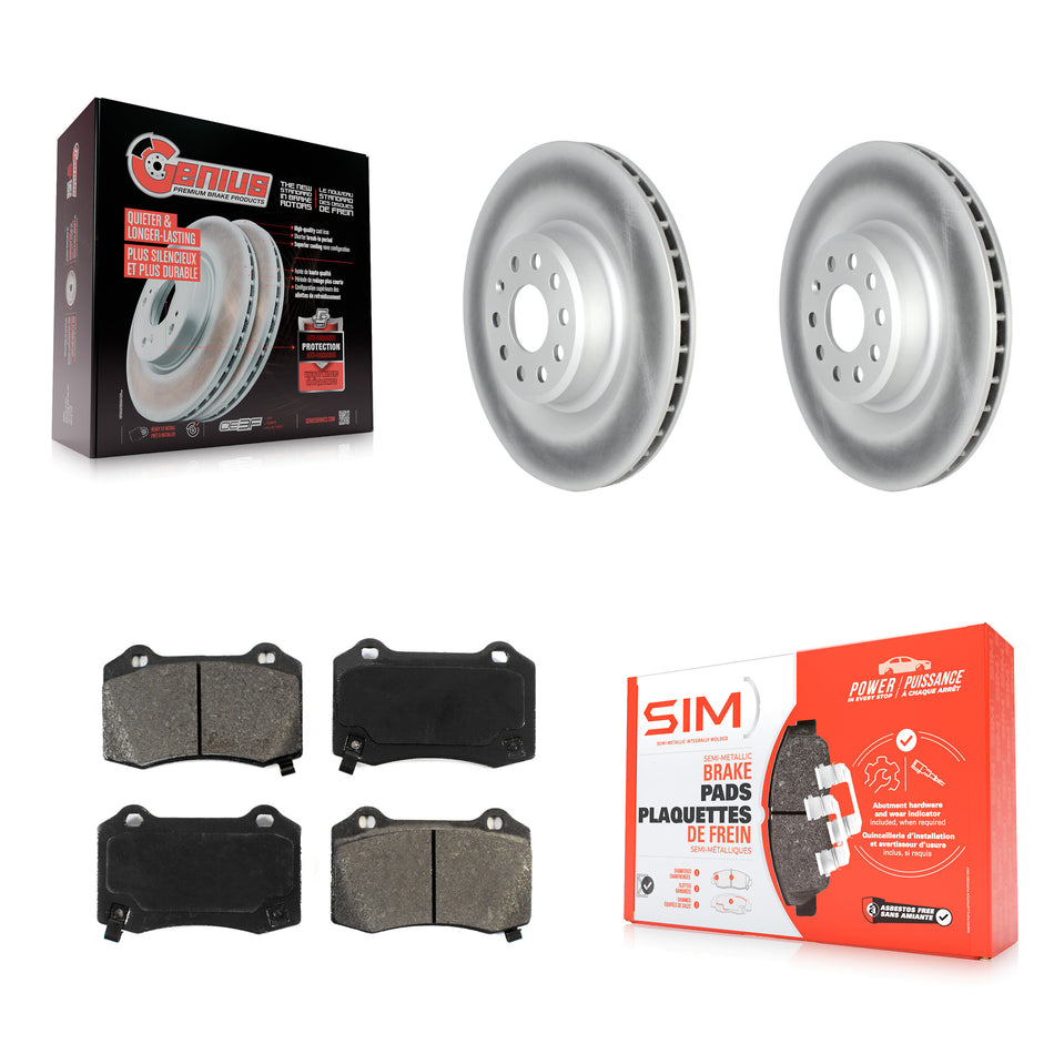 Rear Coated Disc Brake Rotors And Semi-Metallic Pads Kit For Tesla X S KGS-102309