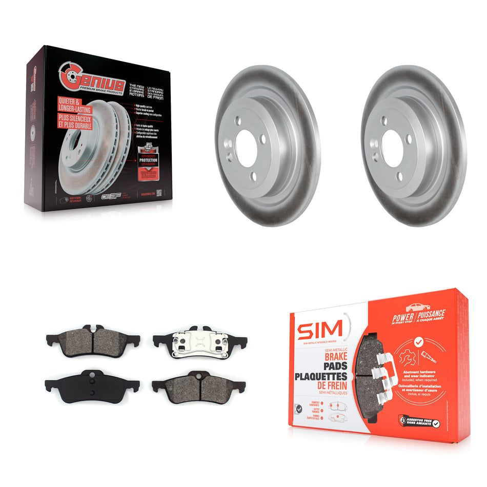 Rear Coated Disc Brake Rotors And Semi-Metallic Pads Kit For 2007-2008 Mini Cooper Convertible With 280mm Diameter Rotor KGS-102310