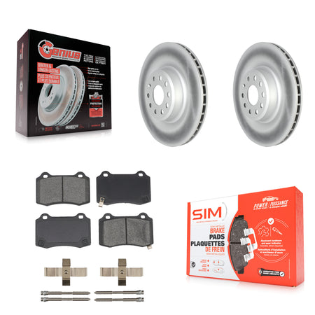 Rear Coated Disc Brake Rotors And Semi-Metallic Pads Kit For 2016 Tesla S From 04 16 KGS-102319