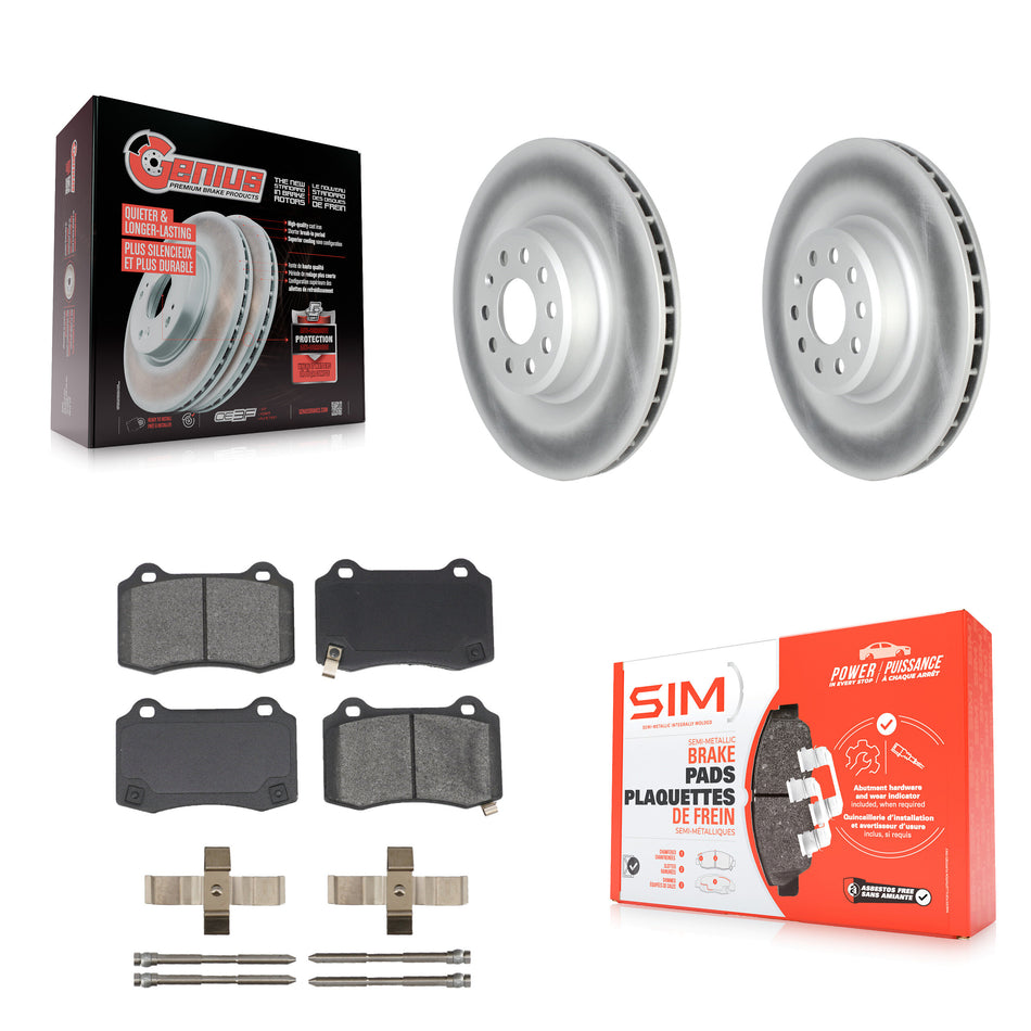 Rear Coated Disc Brake Rotors And Semi-Metallic Pads Kit For 2016 Tesla S From 04 16 KGS-102319