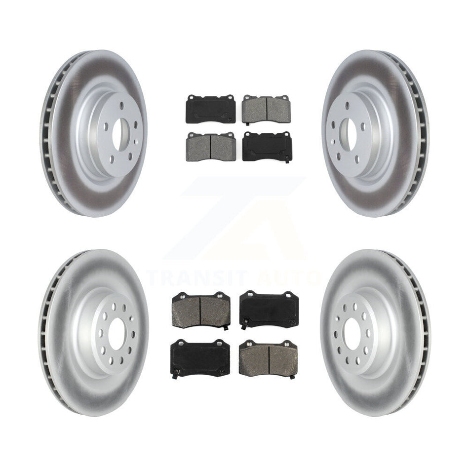 Front Rear Coat Disc Brake Rotor Semi-Metallic Pad Kit For Tesla X S With Brembo Calipers KGS-102424