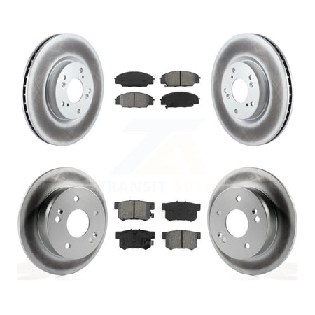 Front Rear Coated Disc Brake Rotor & Semi-Metallic Pad Kit For 2002-2006 Acura RSX Type-S KGS-102438