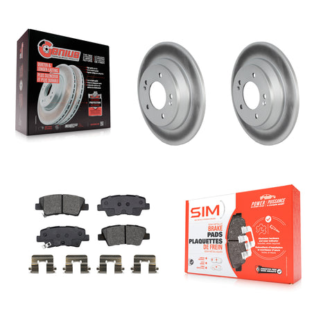 Rear Coat Brake Rotors Semi-Metallic Pad Kit For Hyundai Kona With Electric Parking KGS-102446
