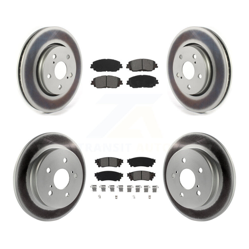 Front Rear Coated Disc Brake Rotors And Semi-Metallic Pads Kit For Toyota C-HR KGS-102456