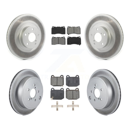 Front Rear Coat Brake Rotors Semi-Metallic Pad Kit For 2019 Toyota 86 TRD Special Edition KGS-102481