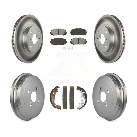 Front Rear Coated Disc Brake Rotors Semi-Metallic Pads And Drum Kit For Toyota Yaris KGS-102502