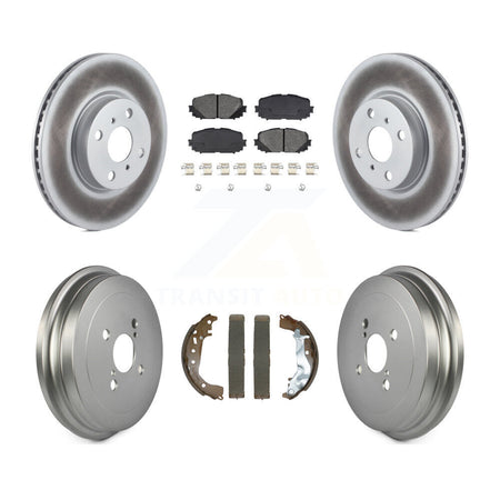Front Rear Coat Brake Rotors Semi-Metallic Pad Drum Kit For Toyota Yaris Disc rear brakes KGS-102503