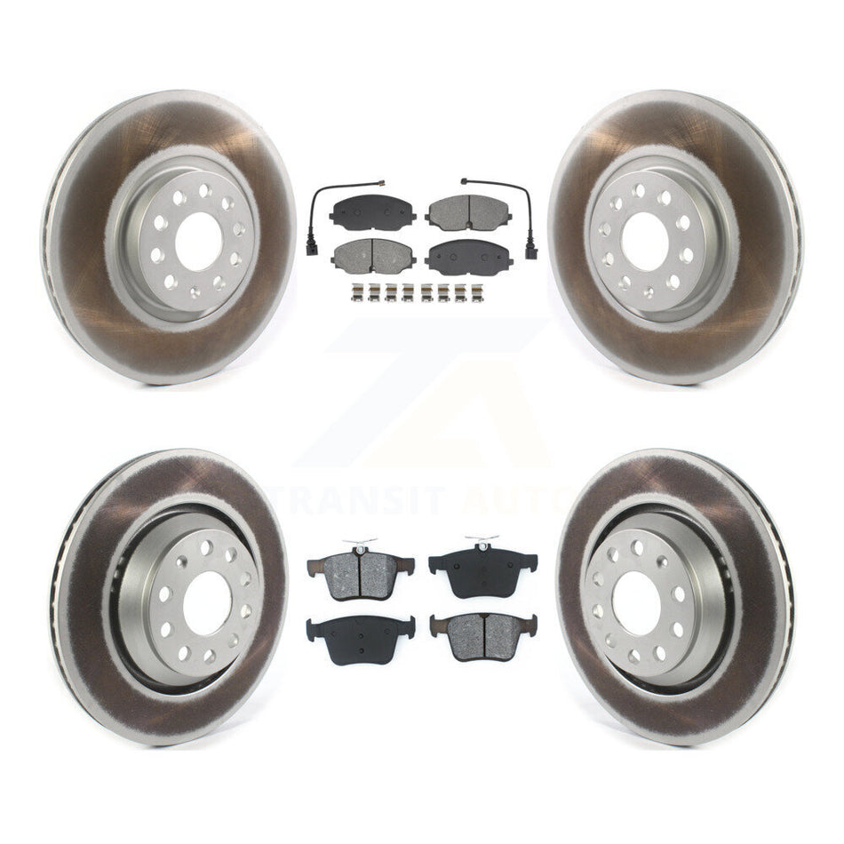 Front Rear Coated Disc Brake Rotor Semi-Metallic Pad Kit For Volkswagen Atlas Cross Sport KGS-102516