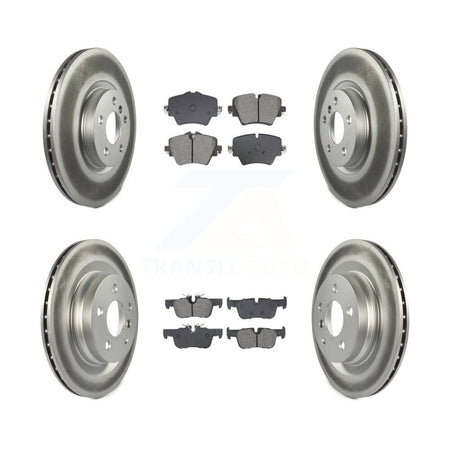Front Rear Coated Brake Rotors Semi-Metallic Pad Kit For BMW X1 X2 Mini Cooper Countryman KGS-102517