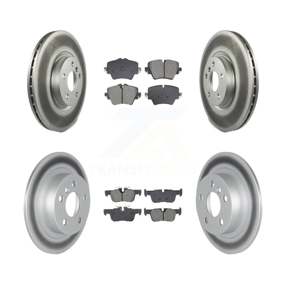 Front Rear Coated Brake Rotor & Semi-Metallic Pad Kit For Mini Cooper Countryman S ALL4 KGS-102520