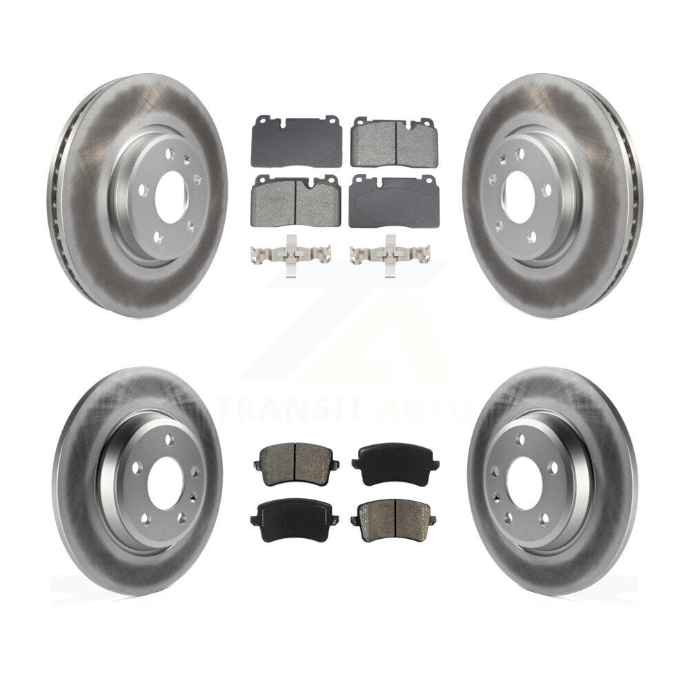 Front Rear Coated Disc Brake Rotors And Semi-Metallic Pads Kit For Audi Q5 KGS-102521