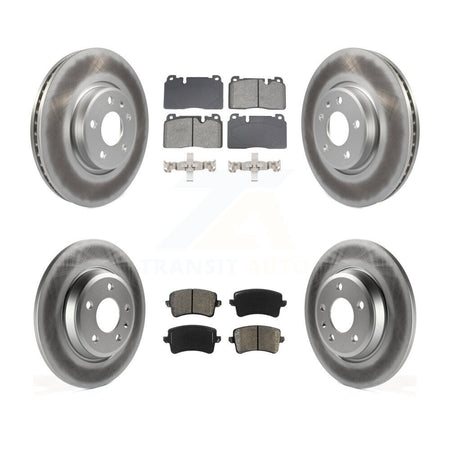 Front Rear Coated Disc Brake Rotors And Semi-Metallic Pads Kit For Audi Q5 KGS-102521