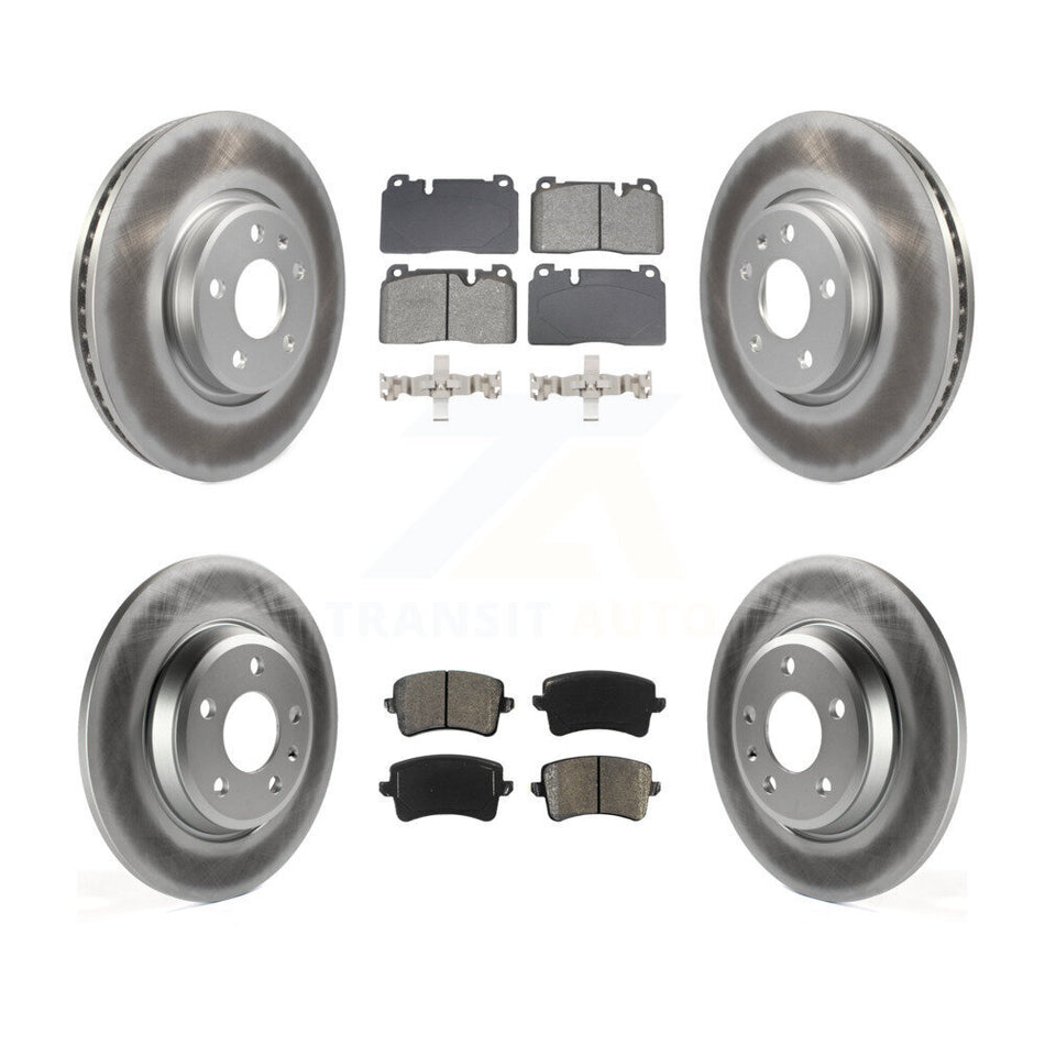 Front Rear Coated Disc Brake Rotors And Semi-Metallic Pads Kit For Audi Q5 KGS-102521