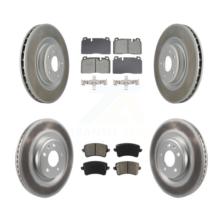 Front Rear Coated Disc Brake Rotors And Semi-Metallic Pads Kit For Audi Q5 KGS-102522