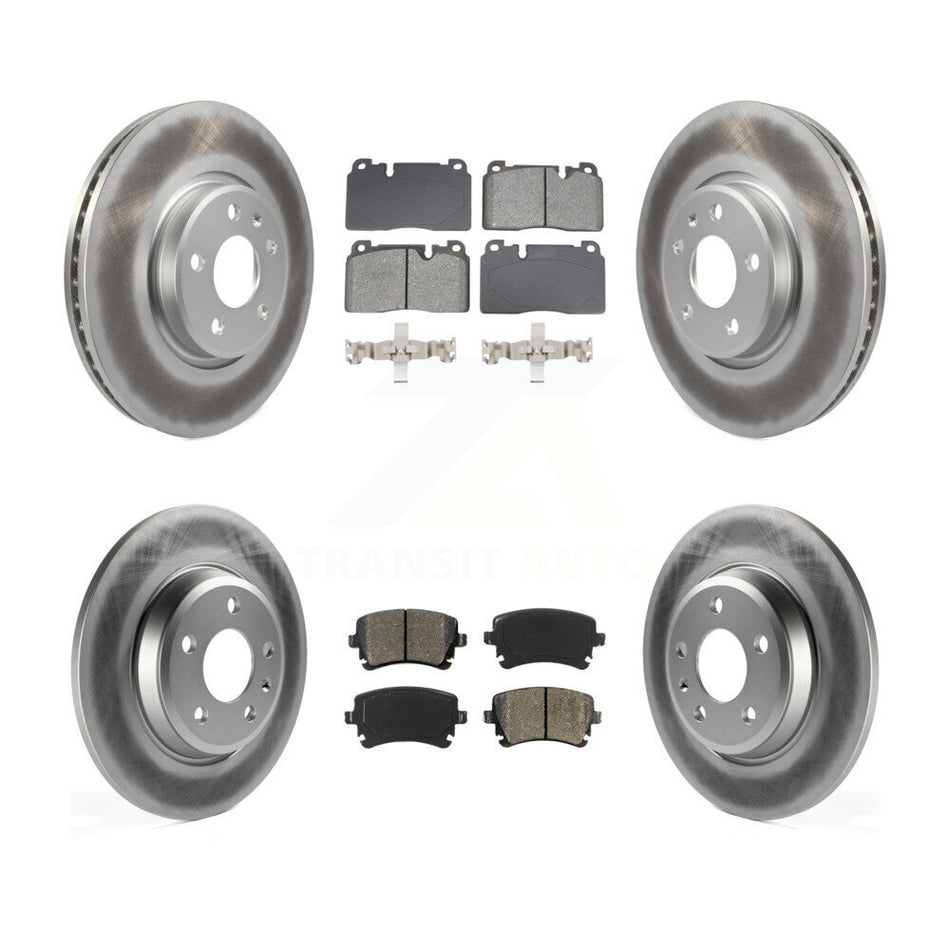 Front Rear Coated Disc Brake Rotor And Semi-Metallic Pad Kit For 2016 Audi Q5 FLEX engine KGS-102523