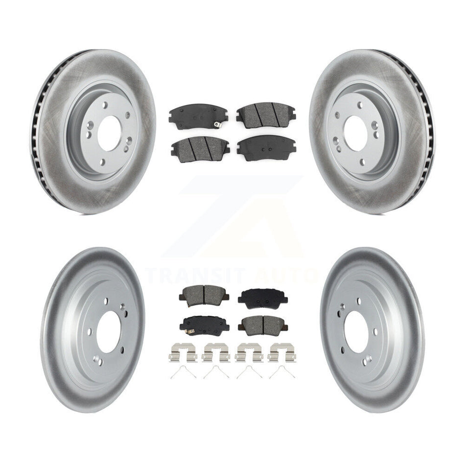 Front Rear Coat Brake Rotor Semi-Metallic Pad Kit For 2017-2022 Kia Sportage Turbocharged KGS-102533