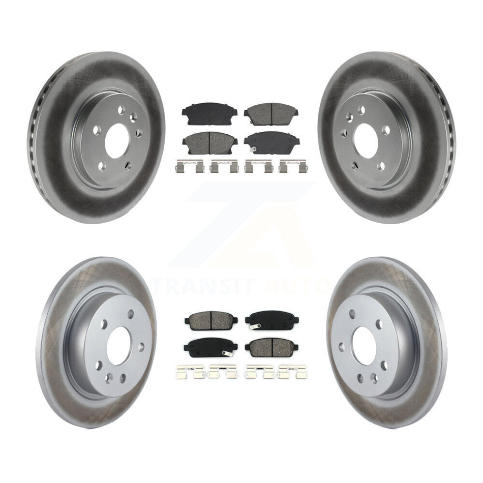 Front Rear Coated Disc Brake Rotors Semi-Metallic Pad Kit For Chevrolet Trax Buick Encore KGS-102537