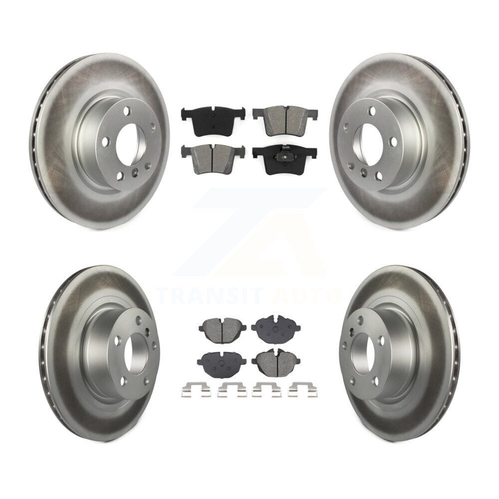 Front Rear Coated Disc Brake Rotors And Semi-Metallic Pads Kit For BMW X3 X4 KGS-102540