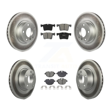 Front Rear Coated Disc Brake Rotors And Semi-Metallic Pads Kit For BMW X3 X4 KGS-102540