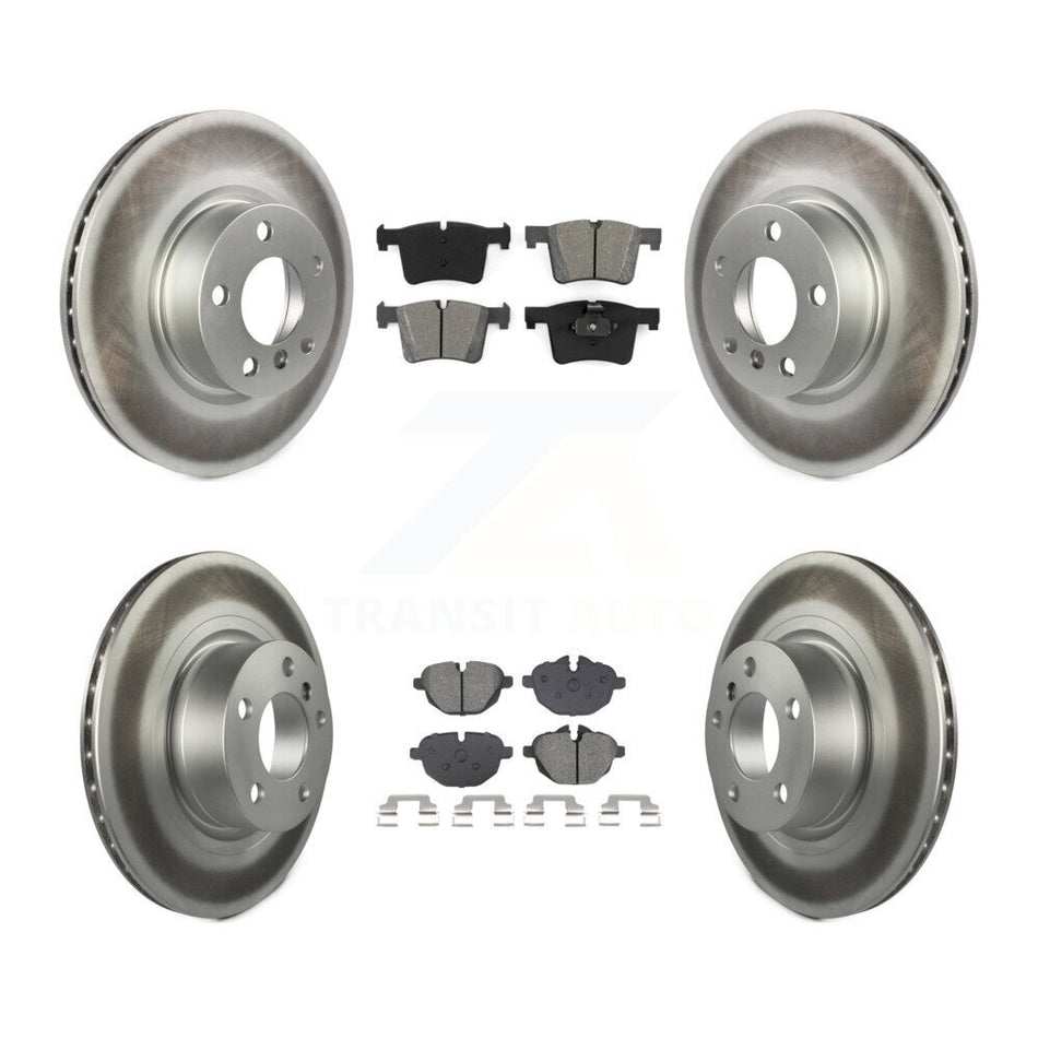 Front Rear Coated Disc Brake Rotors And Semi-Metallic Pads Kit For BMW X3 X4 KGS-102540