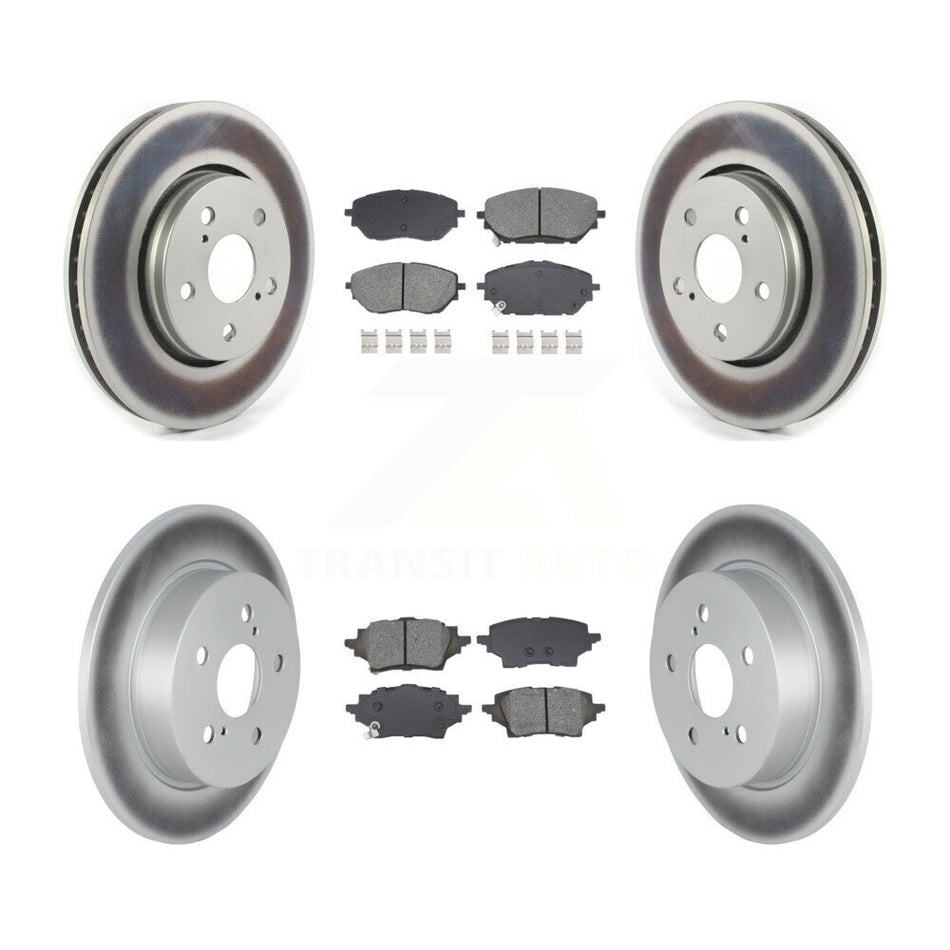 Front Rear Coated Disc Brake Rotors And Semi-Metallic Pads Kit For Toyota C-HR KGS-102541