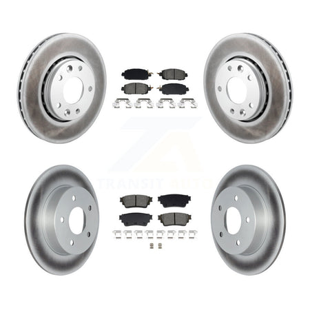 Front Rear Coated Disc Brake Rotors And Semi-Metallic Pads Kit For Nissan Kicks KGS-102548
