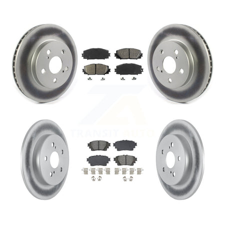 Front Rear Coated Disc Brake Rotors And Semi-Metallic Pads Kit For Toyota Corolla KGS-102559