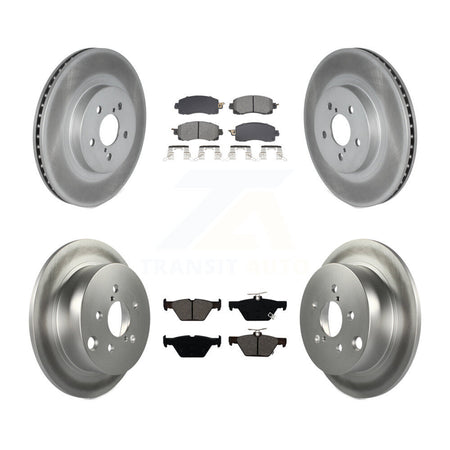 Front Rear Coated Disc Brake Rotors And Semi-Metallic Pads Kit For Subaru Crosstrek KGS-102564